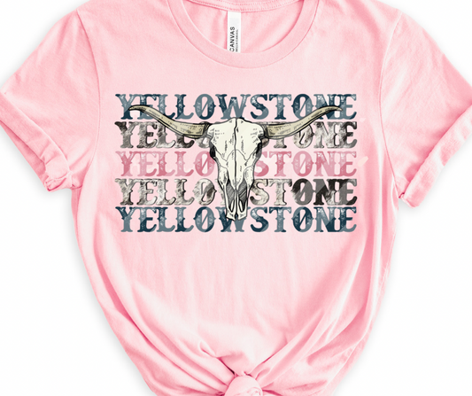 Yellowstone Skull Western Full Color DTF Transfer