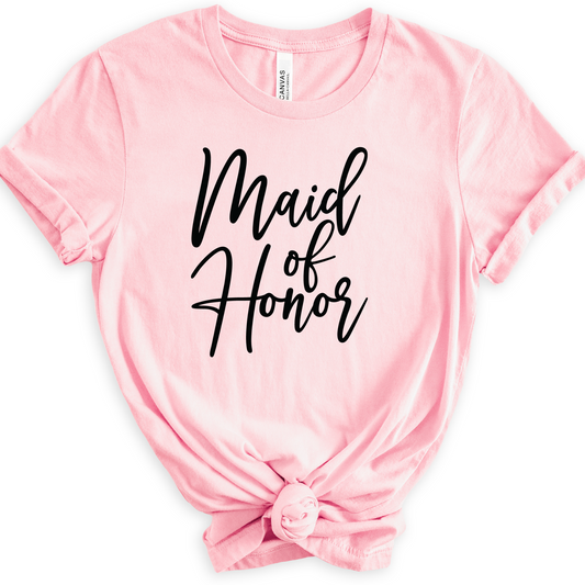 Maid of Honor (Cursive) Wedding Party Full Color DTF Transferr
