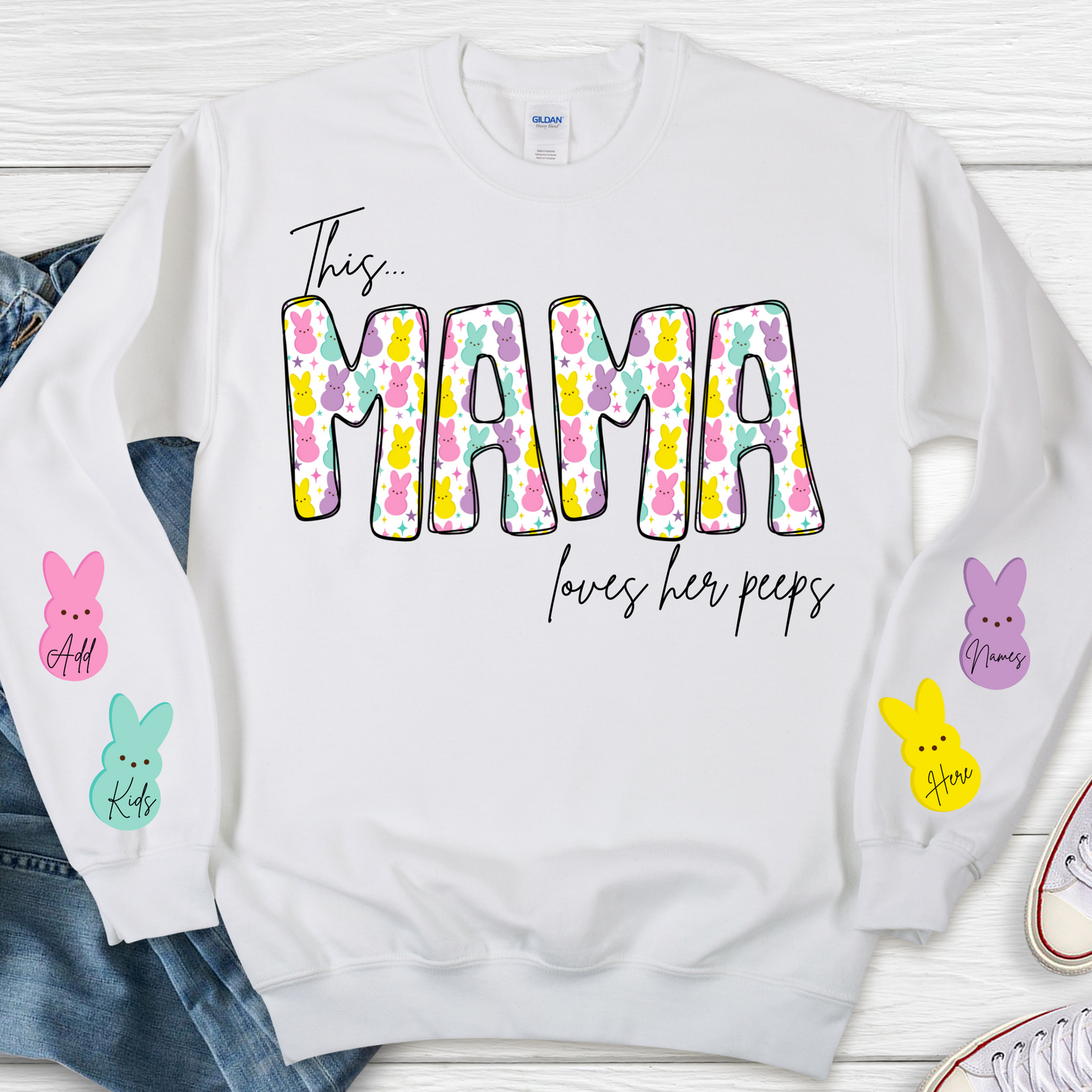 This Mama(MULTI OPTIONS ) Loves Her Peeps Easter Print Full Color DTF Transfers