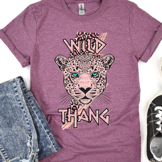 Wild Thangs Leopard Lightening Bolt Full Color DTF Transfer