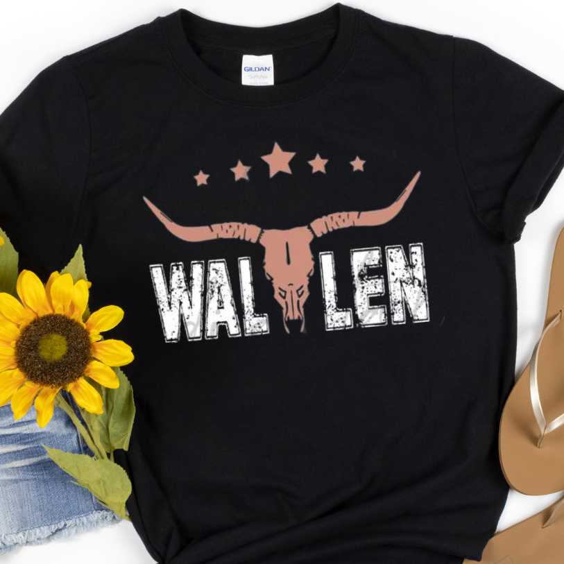 Wallen Skull Pink Western Full Color DTF Transfer