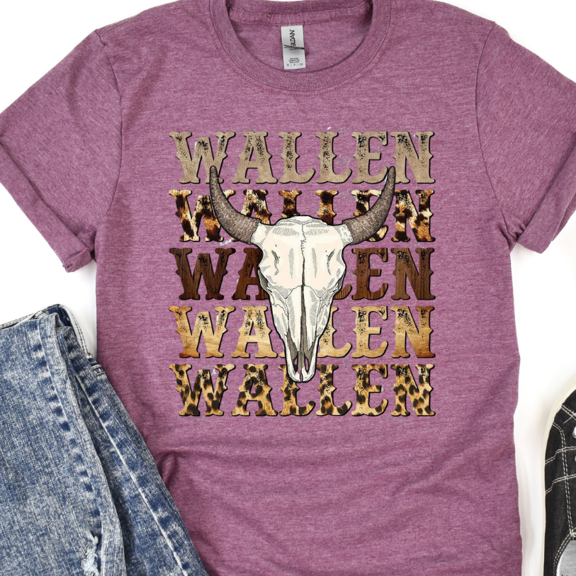 Wallen Skull Western Full Color DTF Transfer