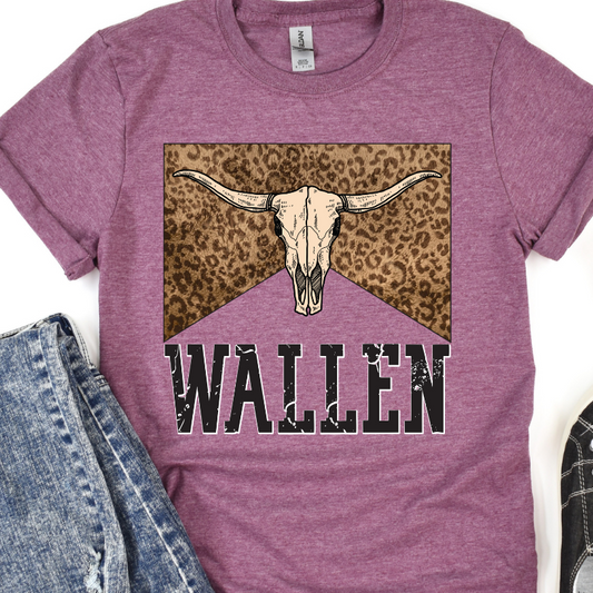 Leopard Wallen Skull Western Full Color DTF Transfer