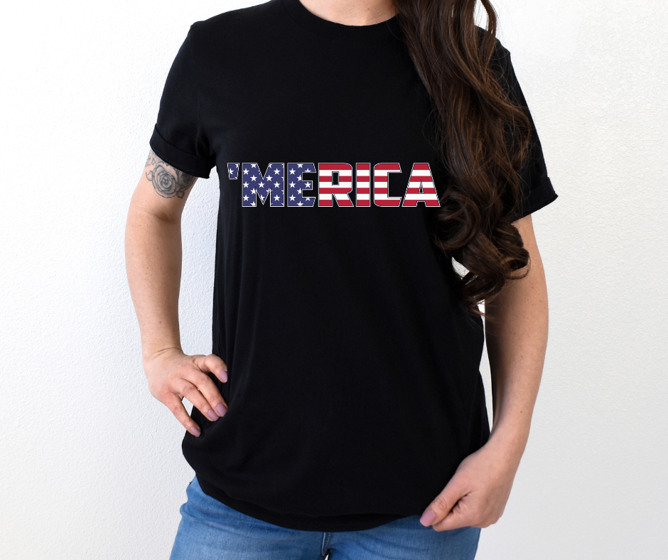 'Merica American Flag Theme Full Color DTF Transfer