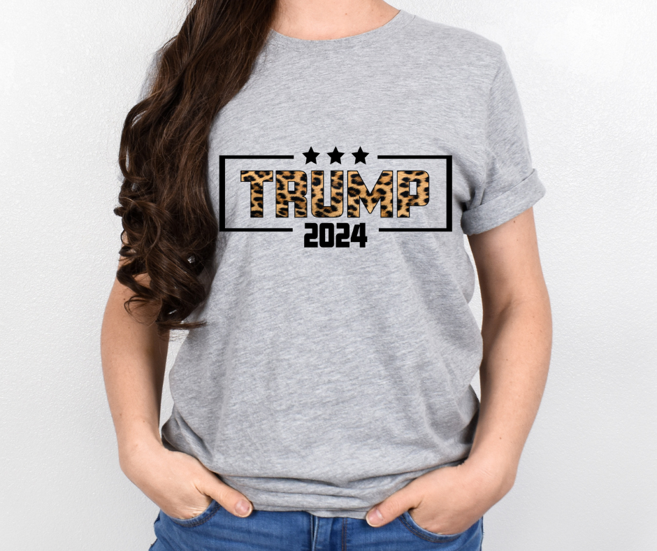 Leopard Star Trump 2024 Full Color DTF Transfer