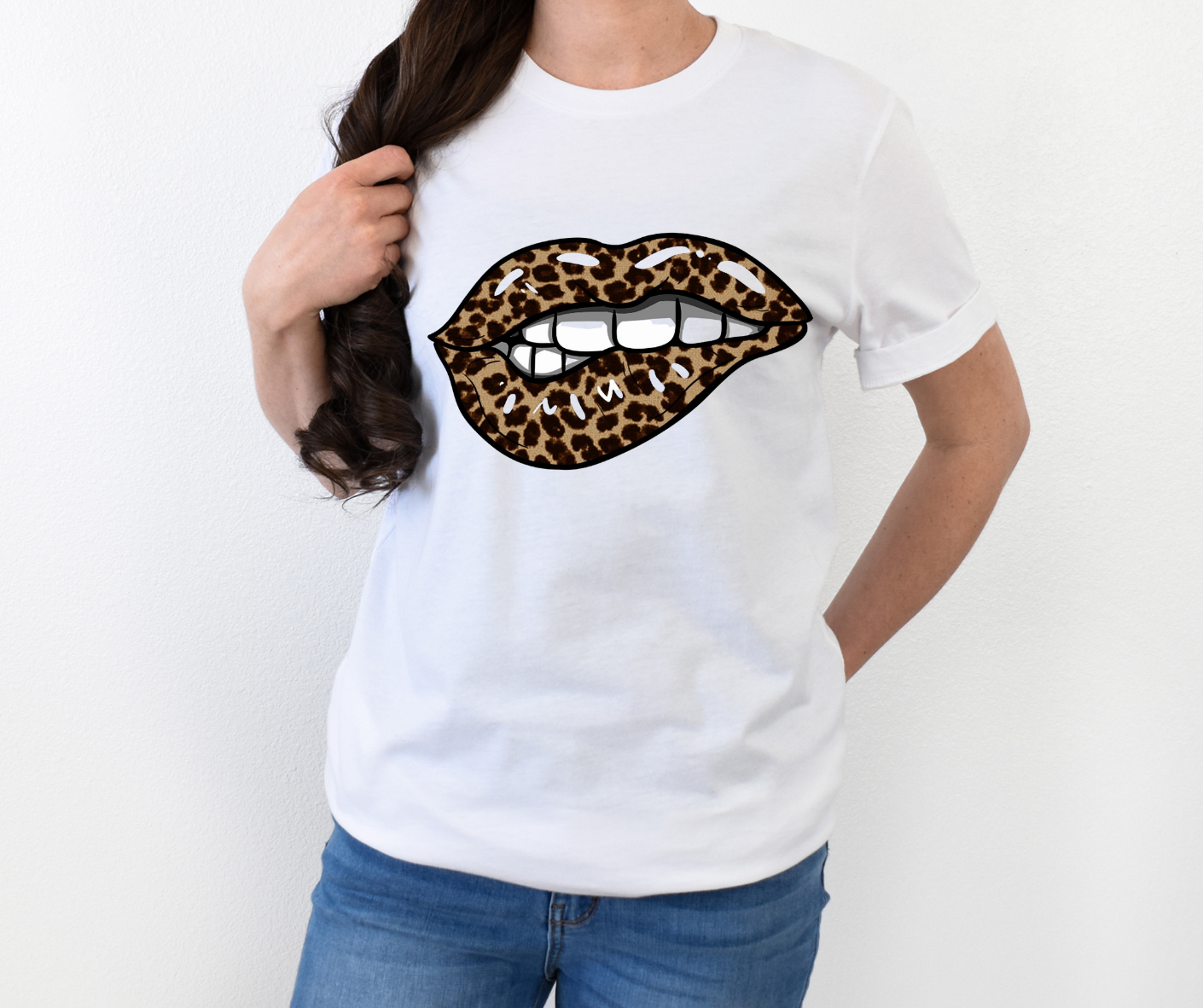 Leopard Lips Full Color DTF Transfer