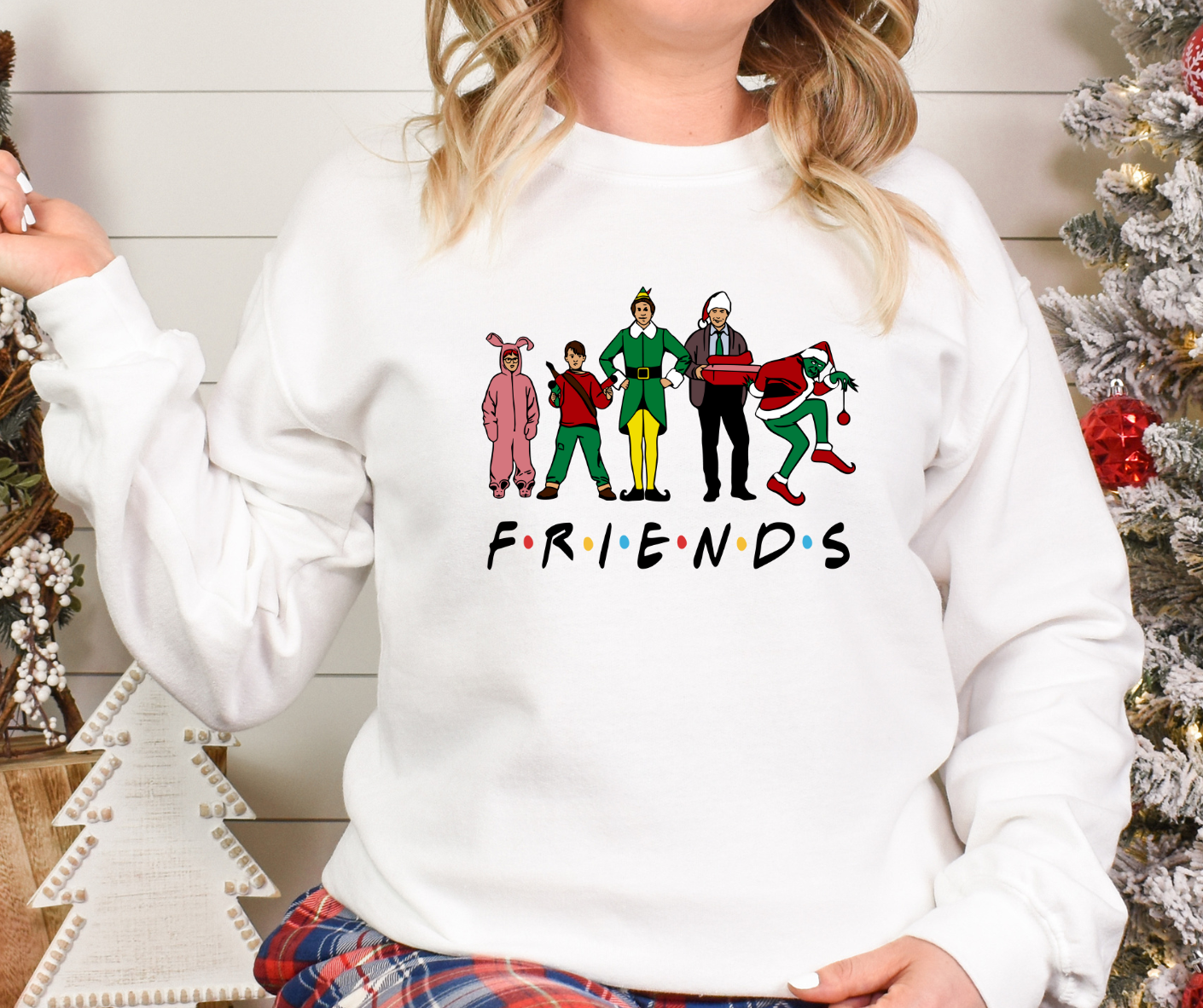 Friends Christmas Characters Full Color DTF Transfer