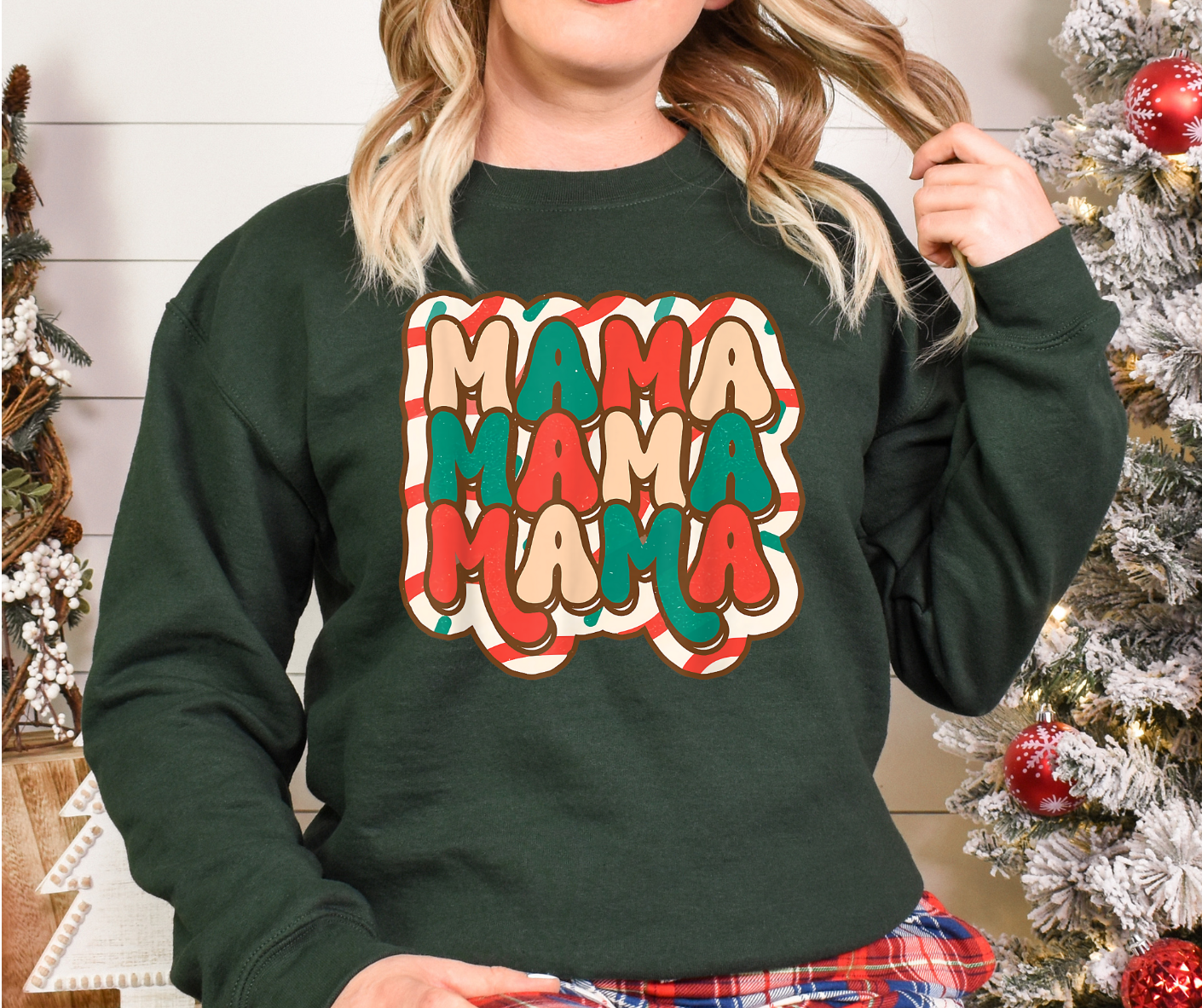 Mama Mama Mama Christmas Tree Cake Full Color DTF Transfer