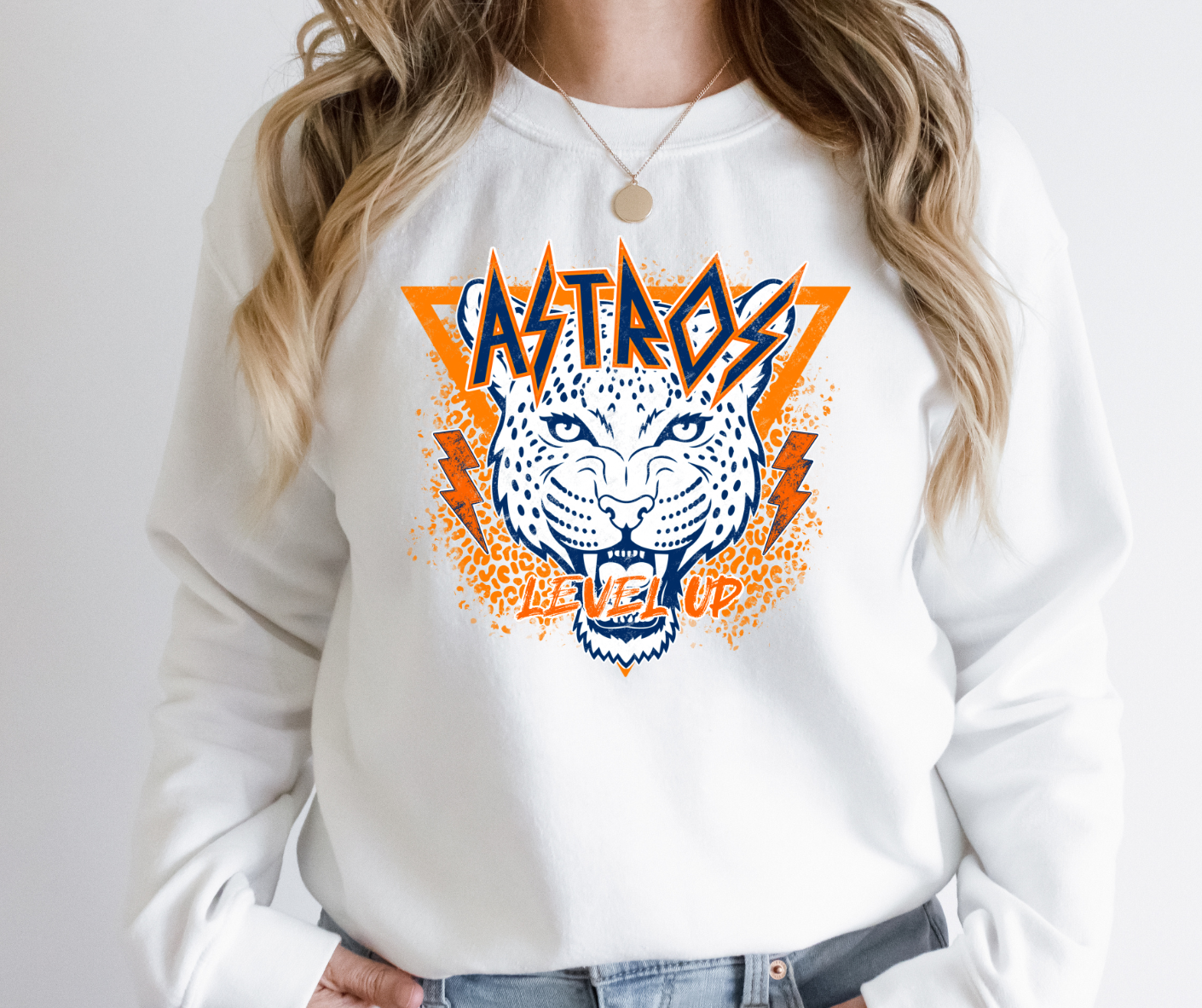 Houston Astros Baseball Level Up Grunge Full Color DTF Transfer