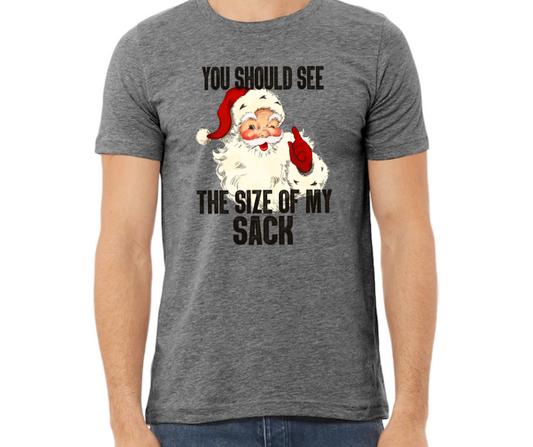 Santa Size Of My Sack Full Color DTF Transfer