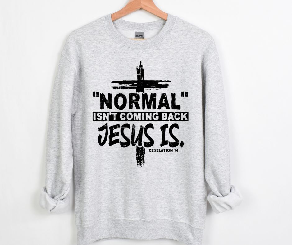 Normal Isn’t Coming Back Jesus Is Full Color DTF Transfers