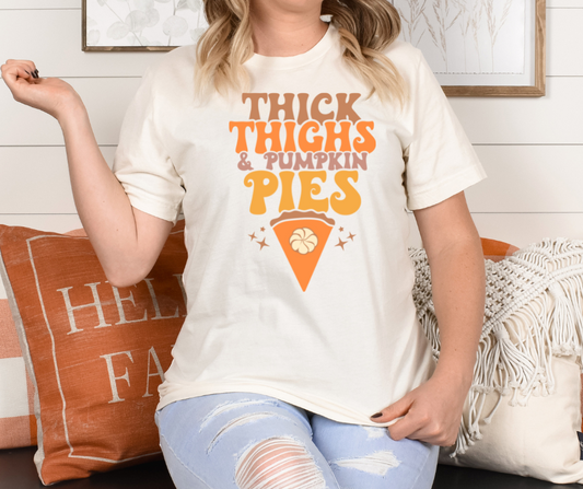 Thick Thighs & Pumpkin Pies Full Color DTF Transfer