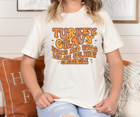 Turkey Gravy Beans & Rolls vm Retro Full Color DTF Transfer