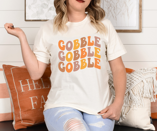 Retro Gobble Gobble Gobble Full Color DTF Transfer